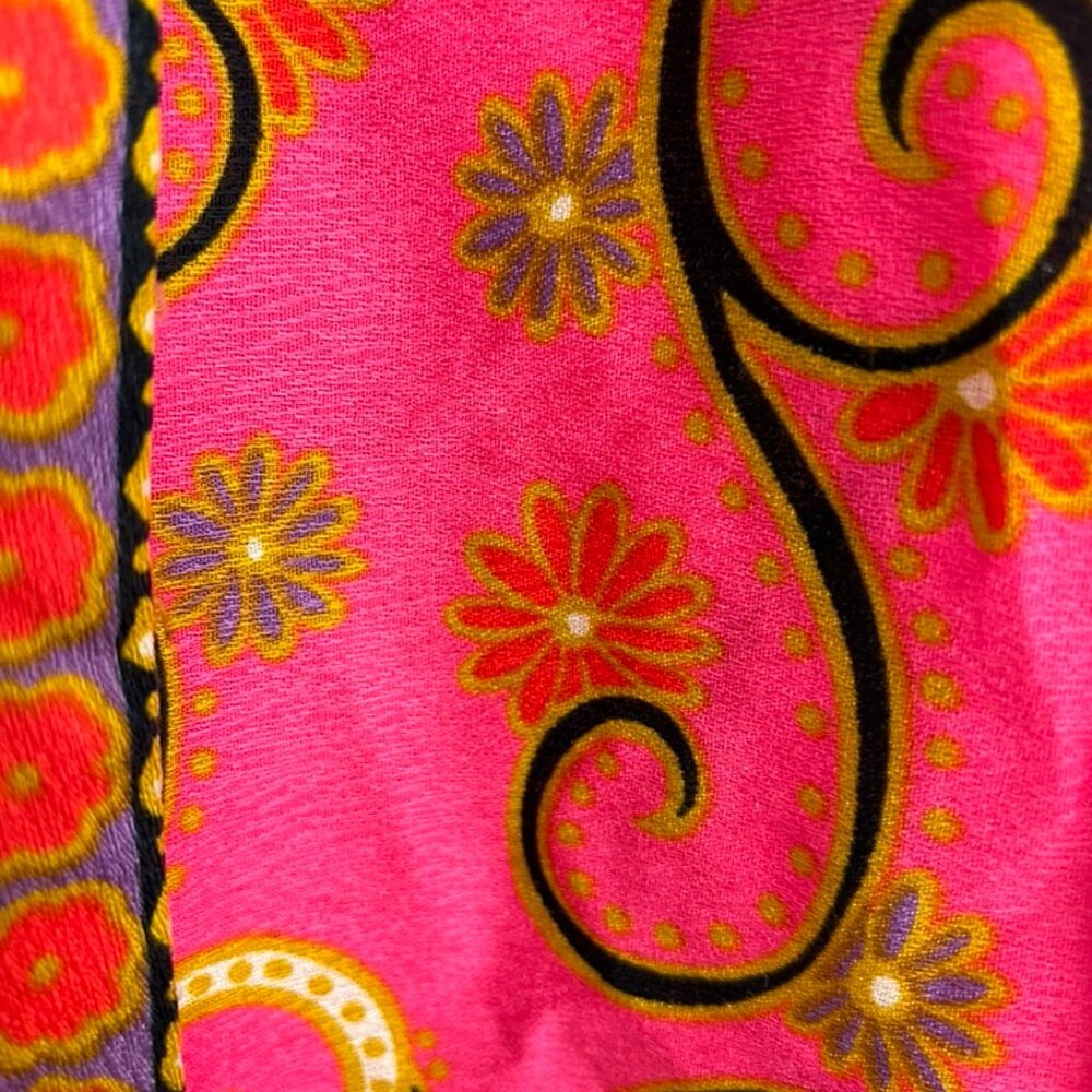 Vintage Late 60s/70s Alex Colman Small Psychedelic Wrap Maxi Skirt --Groovy! - Picture 3 of 13